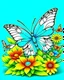 Placeholder: whimsical butterfly and flower, for adults 3d