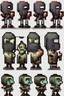 Placeholder: pixel undead sprite for pixel game side view idle. --ar 9:16