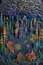 Placeholder: dark forest , darkness castle ,fog, multi-dimensional paper cut craft, mixed media illustration, running through the woods, Sharp, paper quilling, polymer clay, sharpie, Hypermaximalist, busy, Ornate, Layered, HDR, ultra 8k