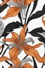 Placeholder: Black tie with silver brooch in the shape of an orange tiger lily flower