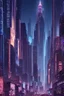 Placeholder: Generate a cityscape image featuring a bustling, futuristic metropolis with towering skyscrapers with unique, intricate designs. Capture a vibrant, high-tech urban environment with holographic billboards lighting the city skyline and the streets below.
