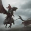 Placeholder: casey Neistat riding a dragon, photorealistic, by Greg rutkowski