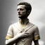 Placeholder: White Statue Elijah wood, Rome style sculpture, full body, hyper realistic, 8k,