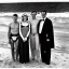 Placeholder: Creepy old family photo of star wars type people at the beach