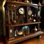 Placeholder: Étagère de Cabinet de curiosités steampunk
