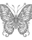 Placeholder: Page coloring book, mandala butterfly, white Background, clean line art