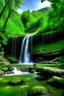 Placeholder: Buatlah gambar dengan adanya air terjun yang bersih dan dikelilingi oleh pepohonan yang hijau disekitarnya dan dikelilingi oleh