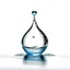 Placeholder: studio photo of a one drop of water on a white background