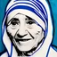 Placeholder: portrait of mother teresa in the style of Warhol