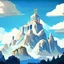 Placeholder: Mount Olympus from the greek mythology. Temples high up in the mountains. Cloudy and mysterious. Illustration.