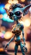 Placeholder: twisted rock star alien gremlin pimp actress in heaven,bokeh like f/0.8, tilt-shift lens 8k, high detail, smooth render, down-light, unreal engine, prize winning