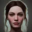 Placeholder: analog style, Celtic goddes, portrait, simmetric eyes, realistic photo