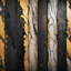 Placeholder: Hyper Realistic black & golden grungy multicolored broken wooden planks with rustic marble texture & vignette effect