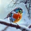 Placeholder: portrait of a cute robin bird wearing a winter coat, winter, 8k resolution, high-quality, fine-detail, intricate, digital art, detailed matte, volumetric lighting, illustration, disney