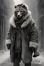 Placeholder: He was dressed all in fur, from his head to his foot, And his clothes were all tarnished with ashes and soot; A bundle of toys he had flung on his back, And he looked like a peddler just opening his pack.