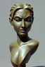 Placeholder: create a picture of sculptor man stay and creat beautiful sculpture of woman. Note: style as cartoon, attractive for children