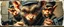 Placeholder: airbrush and pen outline, french art , extreme close up on cheeky fluffy weasel hairy goblin military prison guard troupe news anchor elf family scumbag , pinhole cam, airbrush 3d rendering, in the style of Titian and Rembrandt , torn edges on border