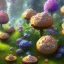 Placeholder: pixar style, volumetric summer garden environment and background, realistic painting of muffins, looking excited, volumetric lighting, dramatic lighting, detailed digital painting, extreme dense and fine fur, anime, ornate, colour-washed colors, elegant, small minutiae, tiny features, particulars, centered, smooth, sharp focus, renderman gofur render, 8k, uhd, detailed eyes, realistic shaded volumetric lighting, sunlight caustics, backlight, centered camera view