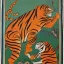 Placeholder: ancient indian yali mythical creature fighting a tiger painting