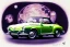 Placeholder: a true-to-life volkswagen karmann ghia cabrio, centered, intricate, extreme detailed, photorealism, center view, city background, pivot on volkswagen, pen and color marker painting by cheryl kelley