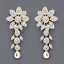 Placeholder: dangling diamond flower earrings, highly detailed, delicate, intricate, ornate, photorealistic, high fashion, jewellery, luxury, designer