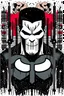 Placeholder: punisher sku;; in the style of Hiroshi Nagai