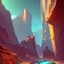 Placeholder: stylized,canyon,scifi,dungeons map,futuristic,roboquest