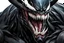 Placeholder: Venom beast in 8k realistic anime drawing style, bear them, ice power, dark forest, highly detailed, high details, detailed portrait, masterpiece,ultra detailed, ultra quality