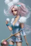 Placeholder: full body shot of Cotton candy girl, digital painting, high quality,standing pose, by IrinaKapi