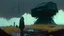 Placeholder: Ephemeral Despair: Cryptic Chronicles, techno gothic Science fiction painting, Denis Sarazhin Simon Stålenhag, Goro Fujita Nicolas Bruno, sinister skies, harsh survivalism, Peter Sallesen, Hamish Frater, ominous vibes