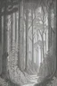 Placeholder: in the style of Henry Justice Ford, a drawing of a forest