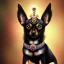 Placeholder: black chihuaha papilion dog, chion, sweet, realistic, long hair chihuaha