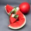 Placeholder: red ball squishing a watermelon