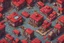 Placeholder: 2D game asset, red tile map , abandoned virtual city