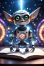 Placeholder: Robot hypnosis survivor at 1hit.no,book cover illustration, portrait of ultimate transcendent happy chat gremlin space with spotlights, in front of space portal dimensional glittering device, bokeh like f/0.8, tilt-shift lens 8k, high detail, smooth render, down-light, unreal engine, prize winning