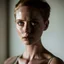 Placeholder: photo, rule of thirds, deborah ann woll dramatic lighting, short hair, detailed face, detailed nose, woman wearing tank top, smirk, realism, realistic, raw, analog, woman, portrait, photorealistic, analog, realism