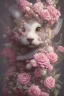 Placeholder: Victorian animal with pink flowers, in the style of Camilla d'Errico, hyper detailed, beautiful, complex, trending on artstation, cinema4d, cryengine, national geographic photo, chiaroscuro