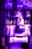 Placeholder: a close-up portrait of a purple Minecraft face, female, cute,3d, large pixel style