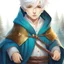 Placeholder: Fantasy World, A boy only wearing a closed wizards robe, and wearing a wizards hat. White Hair. Golden Eyes