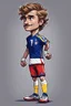 Placeholder: Antoine Griezmann French football player ,cartoon 2d