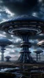 Placeholder: futuristic base of aliens in the sky