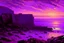 Placeholder: purple sky, rocks, cliffs, sci-fi, friedrich eckenfelder impressionism paintings