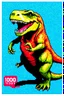 Placeholder: pop art pixels 1000 images warhol style x t rex