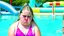 Placeholder: lady pouting at a water park