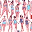 Placeholder: Recursive swimwear for females