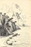 Placeholder: Vasco Núñez de Balboa the panama jungle to the pacific ocean in the style of davinci sketch