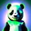 Placeholder: A male humanoid/furry panda with mint fur color that can use ice rainbow superpowers in digital style