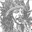 Placeholder: Coloring page for beginers, with "rastaman smoking marijuana", very Bold outlines and white background, anime style, minimal number of elements, very simple, not very detailed