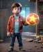 Placeholder: Howard wolowitz toddler, full body, dramatic lighting, angry, hyper realistic,