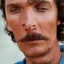 Placeholder: close up portrait of Matthew McConaughey with a cigarette long hair and very defeated look